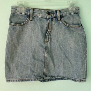 Aritzia TNA Light Wash Denim Mini Skirt